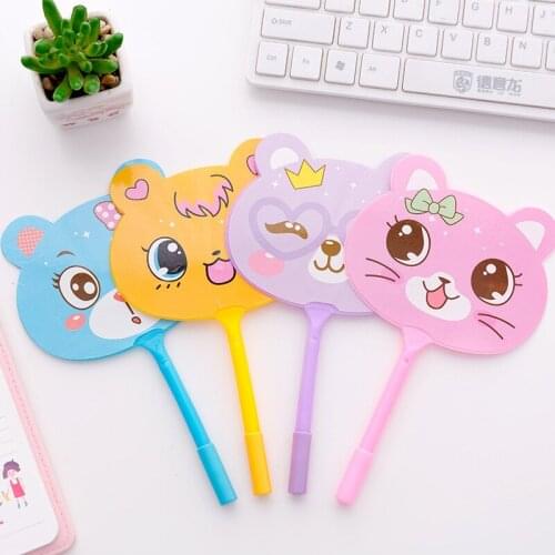 40 PCs Creative Cute Cartoon Fan Ballpoint Pen School Supplies Advertising Customized Gifts Wholesale