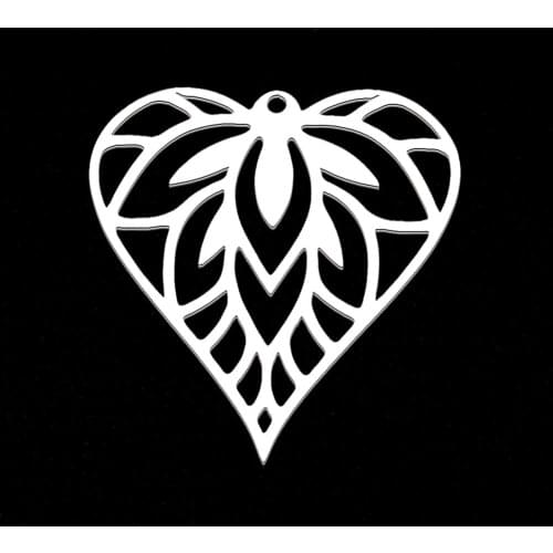 5pcs/lot 100% Stainless Steel 30mm Heart DIY Earring Pendant Charm Wholesale Jewelry Necklace Making Charms Factory Prices