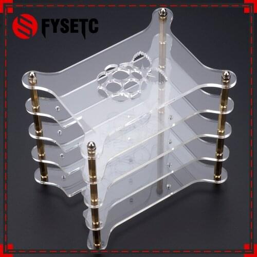 5-layer Raspberry Pi 3 Acrylic Case Clear Transparent Shell Enclosure With Logo For Raspberry Pi 3 Model B & Raspberry Pi 2