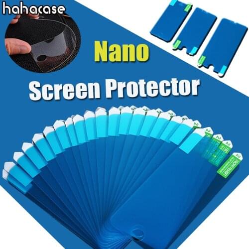 50pcs Nano Soft Clear Screen Protector Explosion Protective Film Guard For iPhone 12 Mini 11 Pro Max XS XR X 8 7 6 6S Plus SE