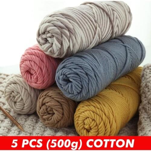 500g Milk Fiber Cotton Knitting Yarn Crochet Hook Anti-Pilling Quality Handmade DIY Wool Thread Cardigan Scarf Hat Sweater Doll