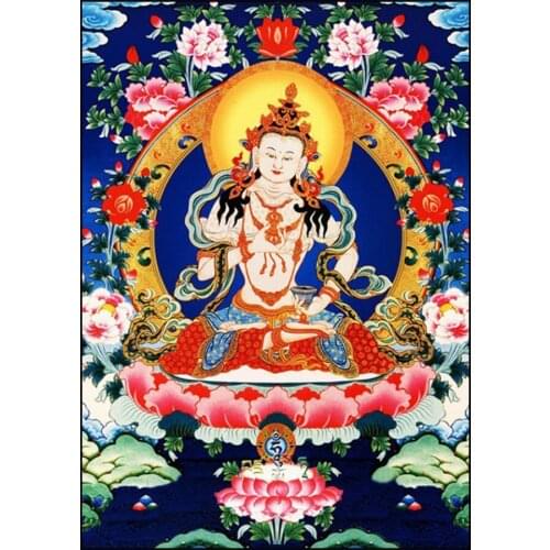 5D Diy Diamond Painting Buddha Bodhisattva Cross Stitch Full Square / Round Drill Diamond Embroidery Needlework Crystal Mosaic