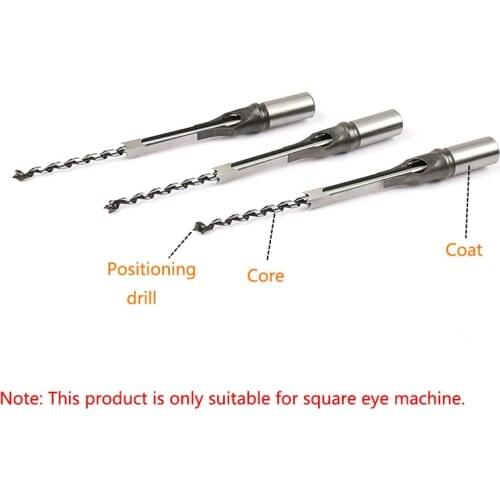 6.35/8/9.5/12.7mm Square Hole Angle Drill Bit Electric Drill Plastic Metal Hole Grooving Carpenter Woodworking Tools