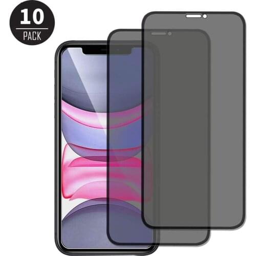 Anti Peep Glare Screen Protector For iPhone 11 pro max XS 7 8 PLUS Tempered Glass Privacy Mobile phone Full Cover film 10PCS/lot