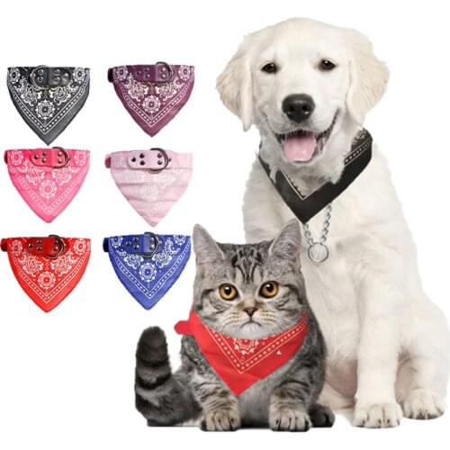 Cute Dog Cat Bandana Scarf Collar Pet Puppy Leads Adjustable Tie Scarf Neckerchief Bandana Dog Collar for Small Dogs Pet Product
