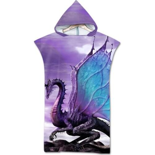 Bath Beach Towel with Hood Microfiber Hooded Robe Towel Poncho Swimming Beach Surfing Woman Bathrobe Beachwear