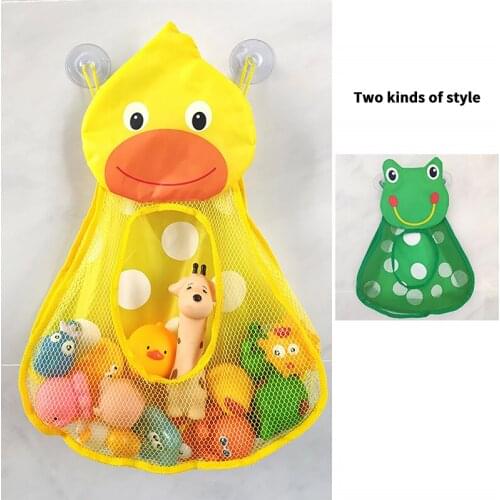 Baby Shower Bath Toys Duck Little Kid Toy Storage Mesh With Strong Suction Cups Toy Bag Net Bathroom Organizer