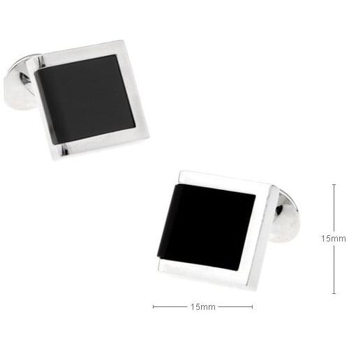 Designer Black Colour Square Style Hotsale Copper Material Wholesale Cuff Links