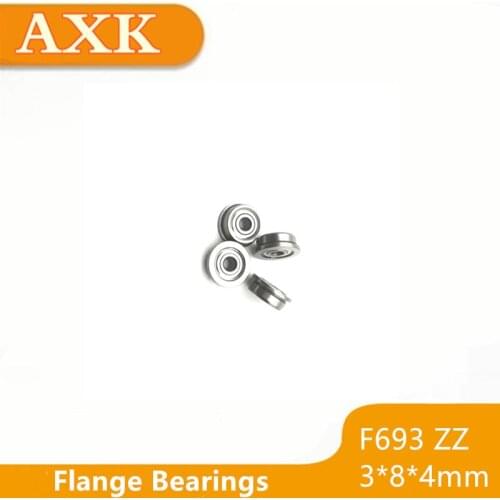 2021 Hot Sale Limited 10pcs/lot F693zz 3*8*9.5*4*0.9 Mm F693 Zz 3x8x4mm Flange Bearing Deep Groove Ball Mini