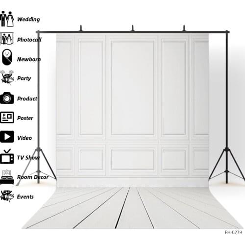 White Wood Board Wall Wooden Floor Plank Backdrops For Baby Shower Photography Backgrounds For Photo Studio Portrait Photophone