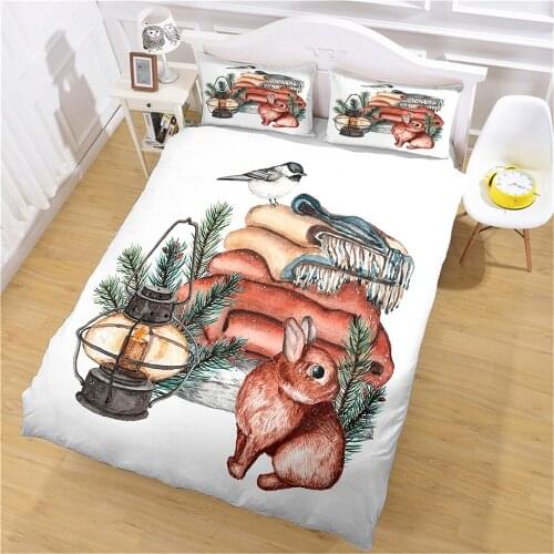Home Lovely Animal Print Mens and Womens Bed Three Piece Adult Bedding and Pillow Case King Bed Single Bed Quilt Cover