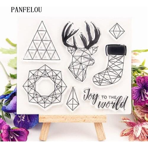 PANFELOU Building blocks Transparent Silicone Rubber Clear Stamps cartoon for Scrapbooking/DIY Easter wedding New year album