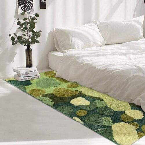Pastoral Style Modern Minimalist Green Carpet Internet Celebrity Same Style Bedroom Bedside Blanket Tatami Mat Moss
