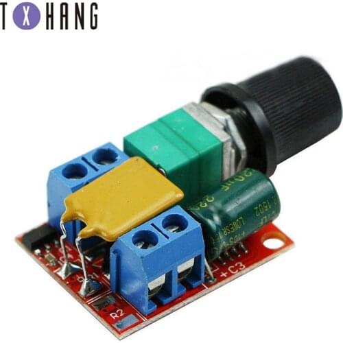 Mini 5A 90W PWM 12V DC Motor Speed Controller Module DC-DC 3V-35V Adjustable Speed Regulator Control diy electronics