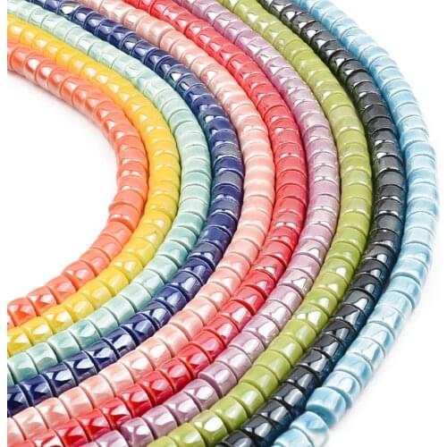 Fashion China Ceramic Beads Colorful Handmade Spacer Procelain Glaze Beads For Jewelry Making Diy Jewelry