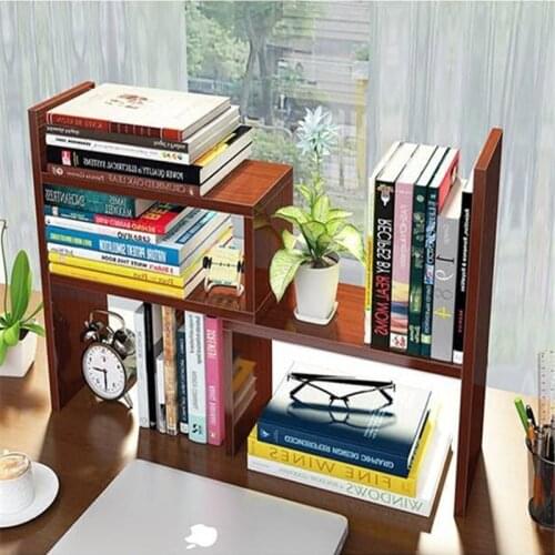 Desk Small Bookshelf Storage Rack Retractable Shelf Computer Desk Small Bookcase Office Storage Rack Simple Desktop Rack