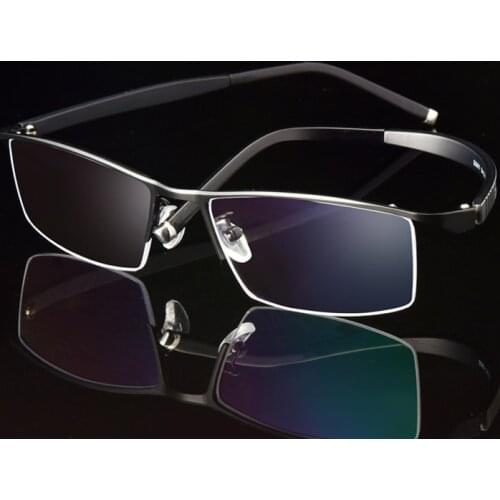 Intelligent Zoom Gradual Multifocal Far and near Anti-blue Half frame stainless steel Radiation protection Reading glasses