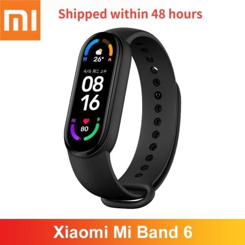 Original Xiaomi Mi Band 6 Sport Wristband Heart Rate Fitness Tracker Bluetooth AMOLED Screen Smart Home Band Color Bracelet