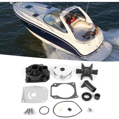 Water Pump Impeller Repair Rebuild Kit 432955 Fit for Johnson Evinrude 60 65 70 75HP Rubber + Stainless Steel Marine Parts