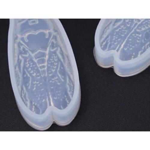 Crystal Epoxy Cicada Shape Silicone Mold DIY Handmade Jewelry Pendant Mould Making Tool R2LE
