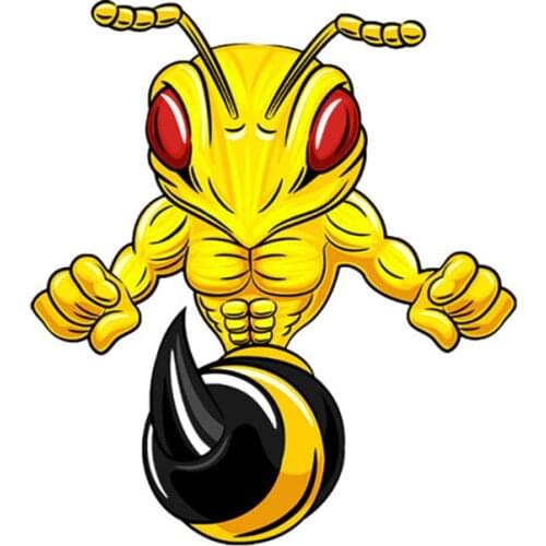 S50259# 13CM/15CM/17CM Personality PVC Decal Lovely Angry Cartoon Hornets V3 Car Sticker on Motorcycle Laptop Decorative
