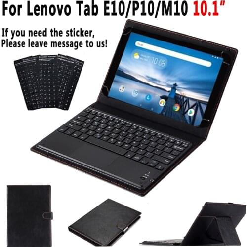 TouchPad Keyboard Case for Lenovo Tab E10 TB-X104F P10 TB-X705F M10 TB-X605F Smart Leather Cover Detach Keyboard+Stylus Pen