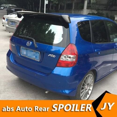 For HONDA FIT Spoiler 2004-2007 jazz spoiler High Quality ABS Material Car Rear Wing Primer Color Rear Spoiler