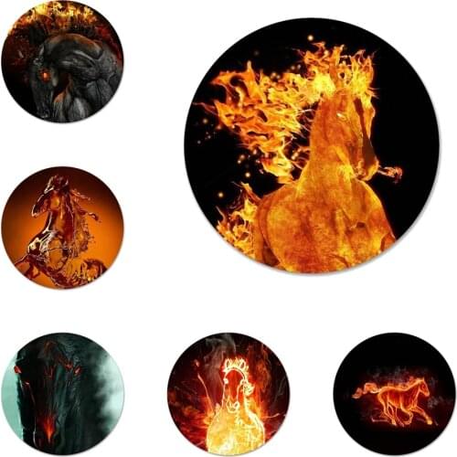 Finest Horses Icons Pins Badge Decoration Brooches Metal Badges For Backpack Decoration 58mm