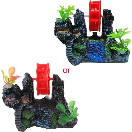 Aquarium Decoration Simulation Rockery Resin Crafts For Fish Tank Landscaping 449C