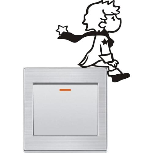 Cartoon little boy switch Wall Sticker for kids rooms vinyl home decor art decals Removable lovely Switch decoration Stickers