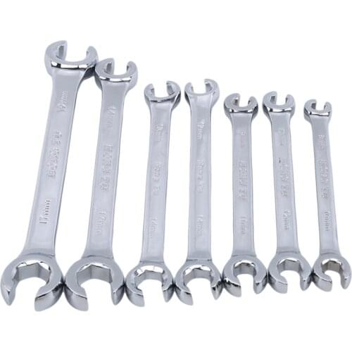 Headed Metric Open End Wrench Six Angle Special Metal Wrenches For Oil Pipe Tubing Spanner Auto Repair Tools