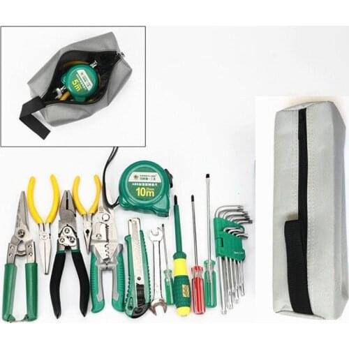 Waterproof Tool Storage Bag Oxford Canvas Tool Organizer Fishing Hand Tool Bag Pouch Screws Nails Bit Metal Parts