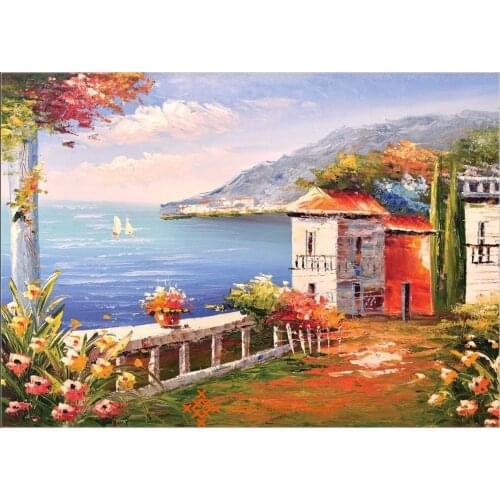 Embroidery Counted Cross Stitch Kits Needlework - Crafts 14 ct DMC color DIY Arts Handmade Decor - Garden & Sea