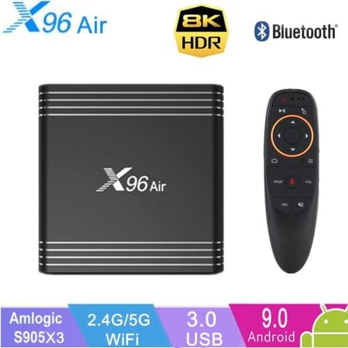 X96 Air Amlogic S905X3 Android 9.0 TV BOX 4GB 64GB wifi 4K 8K 24fps Set Top Box x96Air PK X96 mini hk1max H96MAX