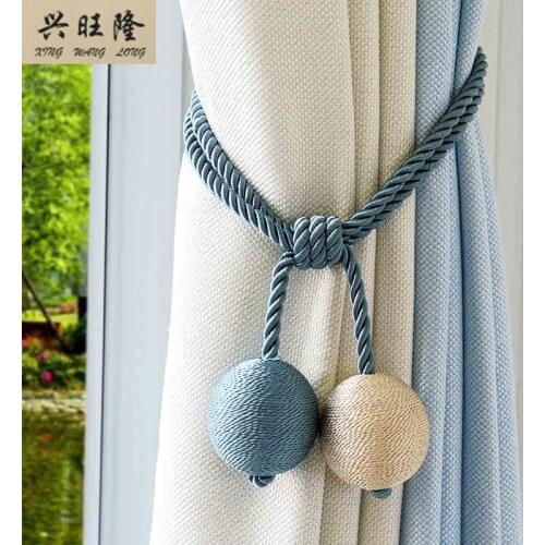 XWL 2Pcs Simple Curtain Tieback With Magnet Buckle Hanging Belts Ropes Curtain Accessories Bandage Lashing Bind Home Textile