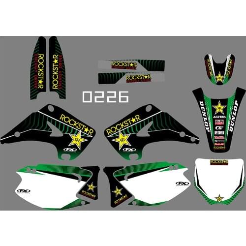 0226 motorcycle Team Graphic & Backgrounds Decal Stiker Kits for Kawasaki KX125-250 2003-2012