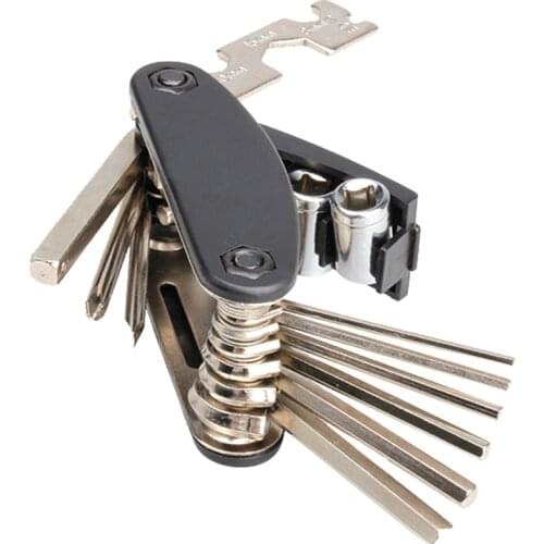 High Quality 16 In 1 Mini Repair Pocket Folding Tool Bicycle Moutain Road Bike Tool Set Cycling Multi Repair Tools Kit Wrench