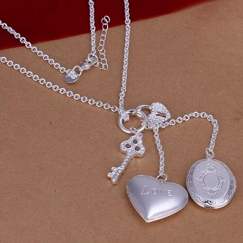 18inch new arrival silver plated necklaces, Wholesale Price Fashion Jewelry charm Necklaces for women,Wedding Jewelry