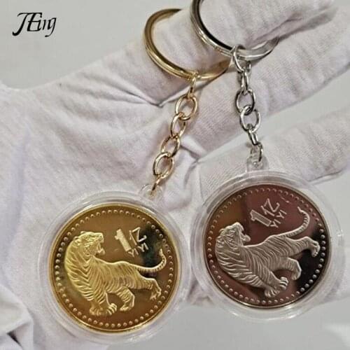 2022 China New Year Tiger Year Original Commemorative Coin Bimetal Collection China Zodiac Tiger Year Coins Decoration Crafts