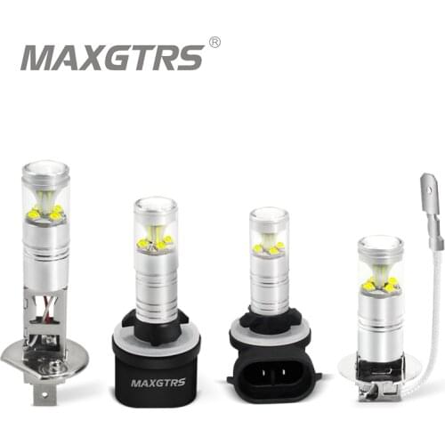 2x H27 880 881 H1 H3 30W CREE Chip White/Red/Yellow Car Front Fog DRL Lights LED Bulbs Driving Daytime Running Light