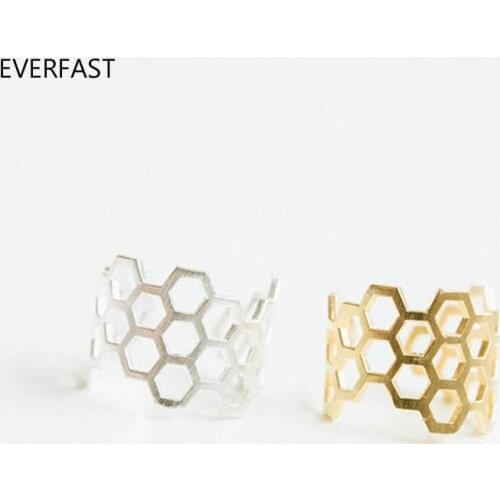 3pc/Set Personality Big Honeycomb Ring Open Size Women Cylinder Rings Jewelry Accessories Bague Femme Free Shipping