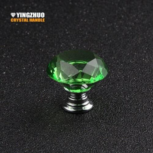 5pcs 30mm K9 Clear Crystal Knob Furniture Knobs Closet Decoration Handle Kitchen Glass Drawer Cabinets Handles Dresser Pulls