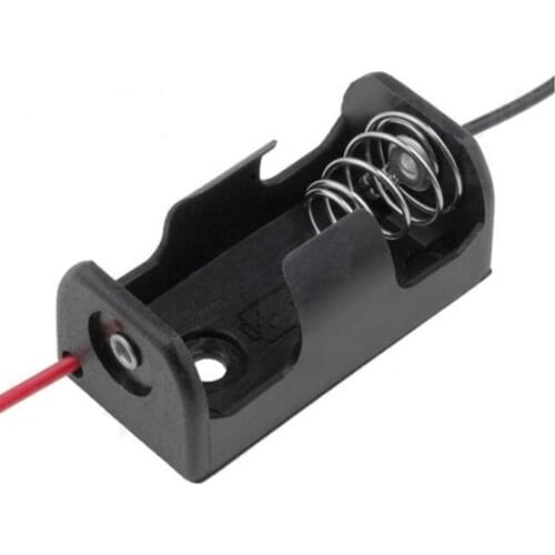 5pcs 14250 Battery Holder 1 / 2AA battery case CR2 battery box with red and black wire