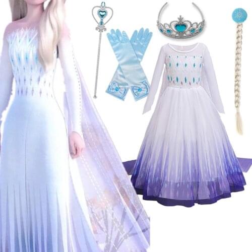 Kids Halloween Clothes Girls Birthday Party Vestidos Girl Carnival Prom Gown 4-10Y Children Princess Cosplay Costume Dress