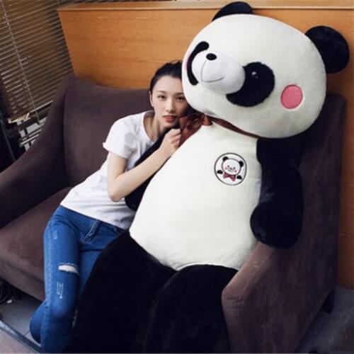 Dorimytrader New Jumbo 160cm Soft Cartoon Panda Plush Toy 63inches Large Stuffed Animal Pandas Doll Anime Pillow Baby Present