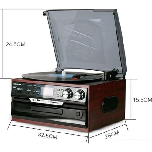 DSY-17CD Multi-function modern vinyl record player ,CD/FM radio U disk SD card LP retro audio vintage record player gramophone