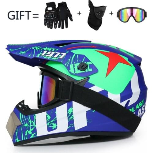 Racing Off-road Motorcycle Helmet DOT Motocross Motorbike Dirt Bike Full Face Helmet Moto Casco Vintage Casco Motocross 3 Gifts