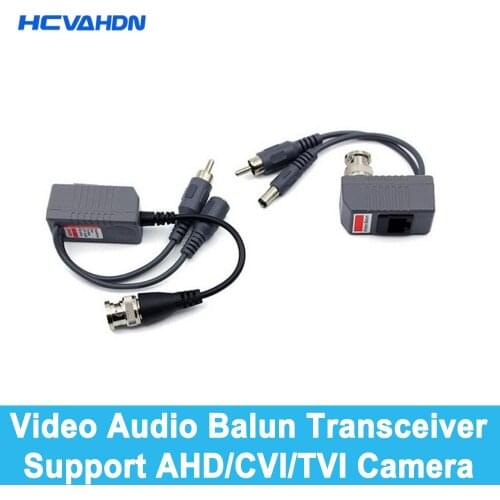 Hot UTP CCTV BNC video Balun power Passive Balun Rj45,POE Power Video Audio 3 in 1 Transceivers CCTV spare parts free shipping