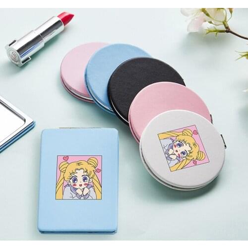 Makeup Mirror with Double Sides for women Funny Cute Portable Small Folding Compact Cosmetic Vanity Pocket Magnifying Mirrors