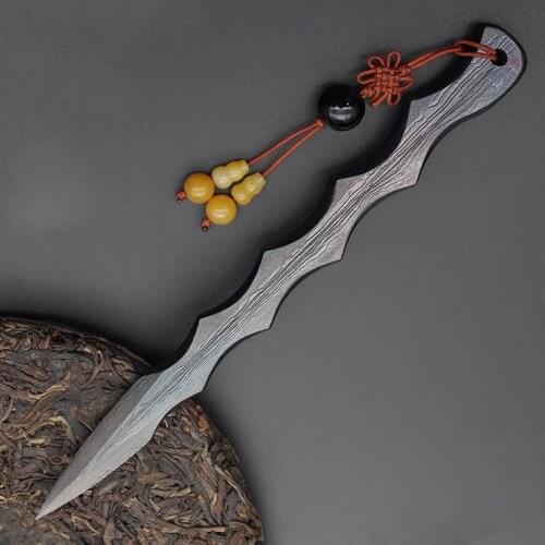 Forging Steel Tea Knife Longquan Handwork Knife Pry Tea Tool Needle Chinese Kung Fu Teaware Accessories Vintage Cutters Crafts